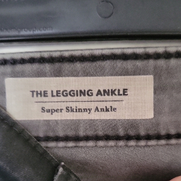 AG Adriano Goldschmied Faux Leather 26 Super Skinny Ankle Leggings Black Luxury - Picture 6 of 10